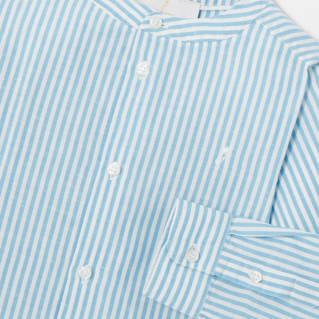 Boy button-down shirt with Mandarin collar