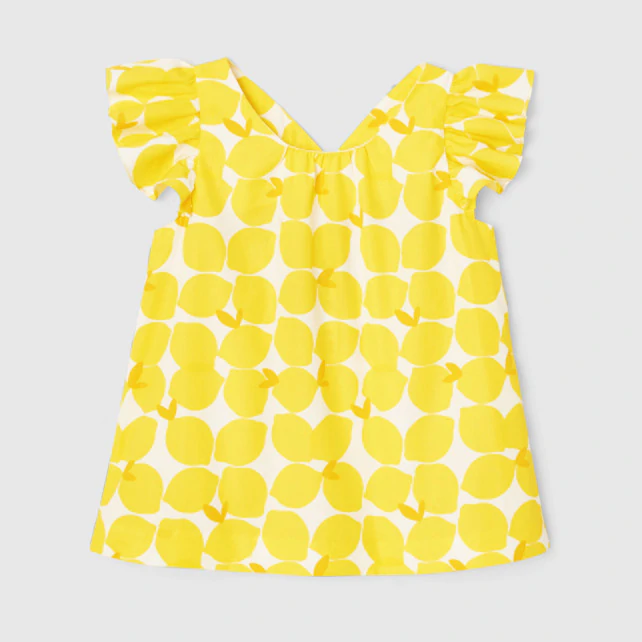 Girl blouse with lemon motif