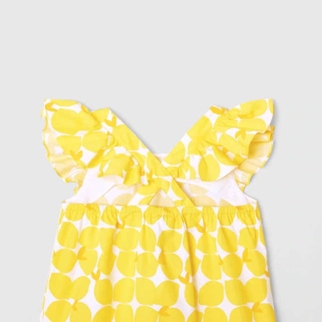 Girl blouse with lemon motif