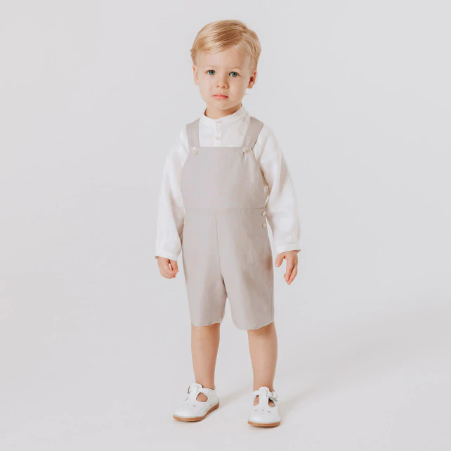 Toddler boy linen dungarees