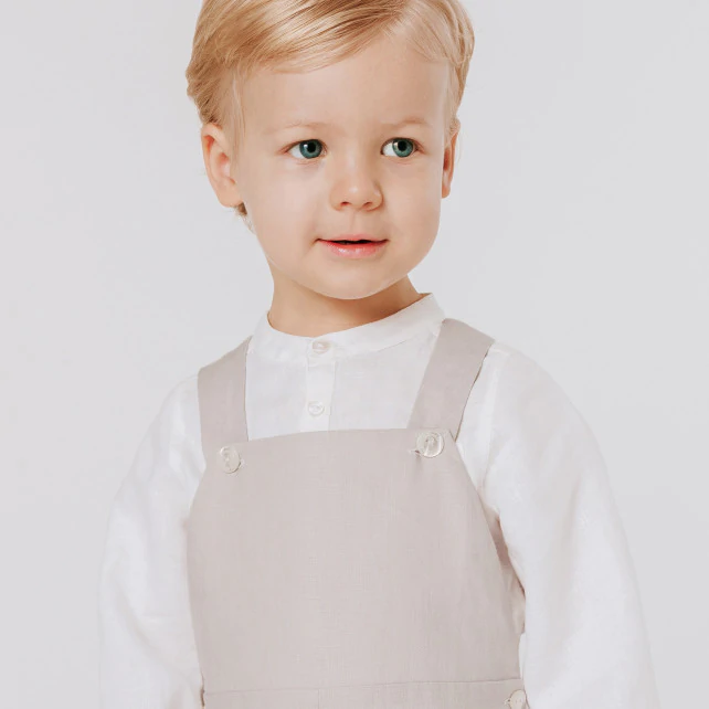 Toddler boy linen dungarees