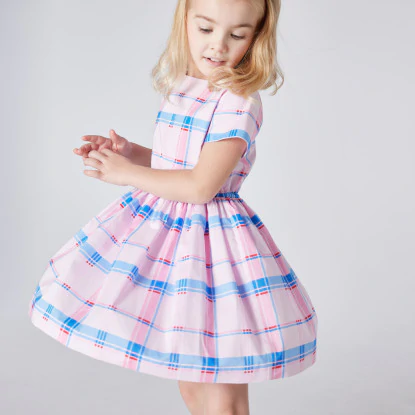 Girls’ checked dress