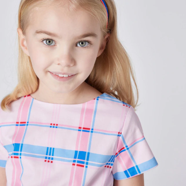 Girls’ checked dress