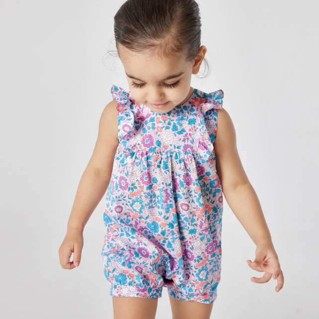 Toddler girl Liberty print onesie