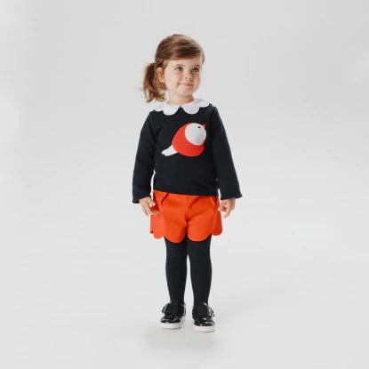 Toddler girl little bird jumper