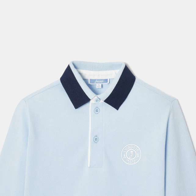 Boy rugby style polo shirt