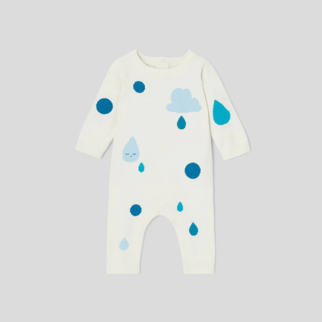 Baby girl wool onesie