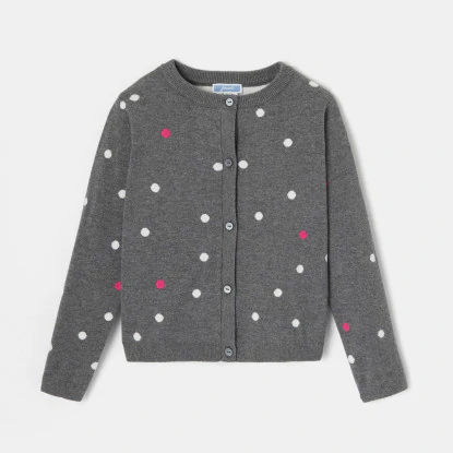 Girl polka dot cardigan