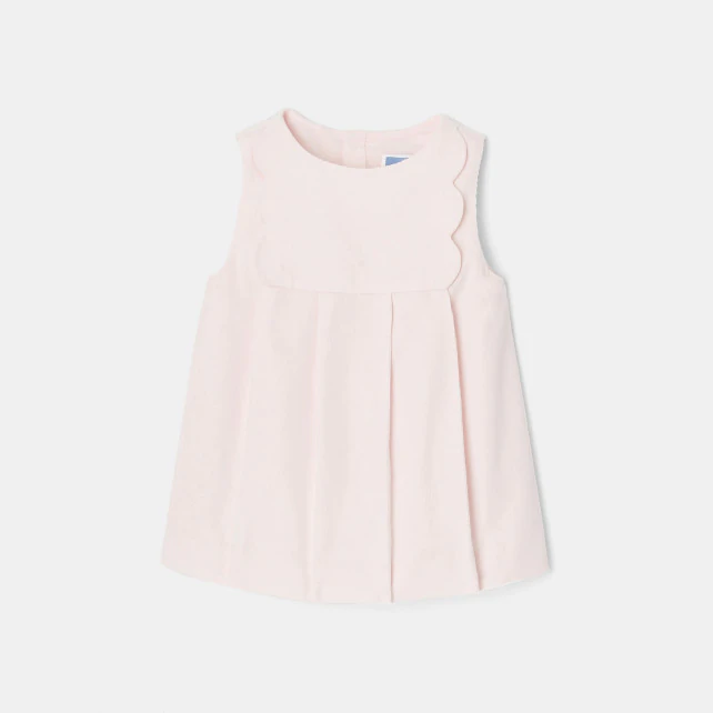 Baby girl velour pinafore dress