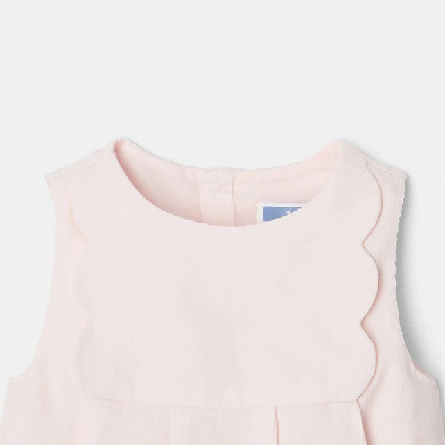 Baby girl velour pinafore dress