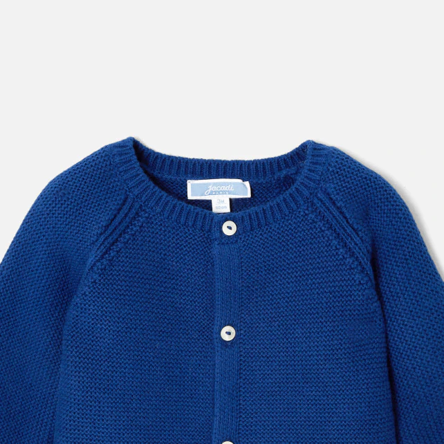 Baby boy moss stitch cardigan