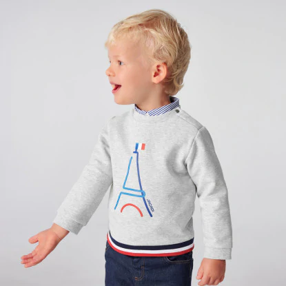 Baby boy fleece sweatshirt