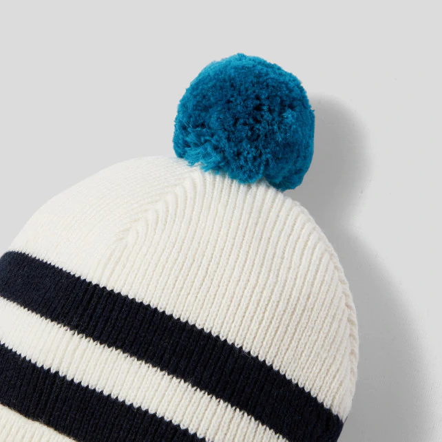 Baby boy pompom beanie