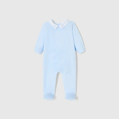 Baby boy bouclette velvet pyjamas