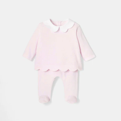 Baby girl velour ensemble