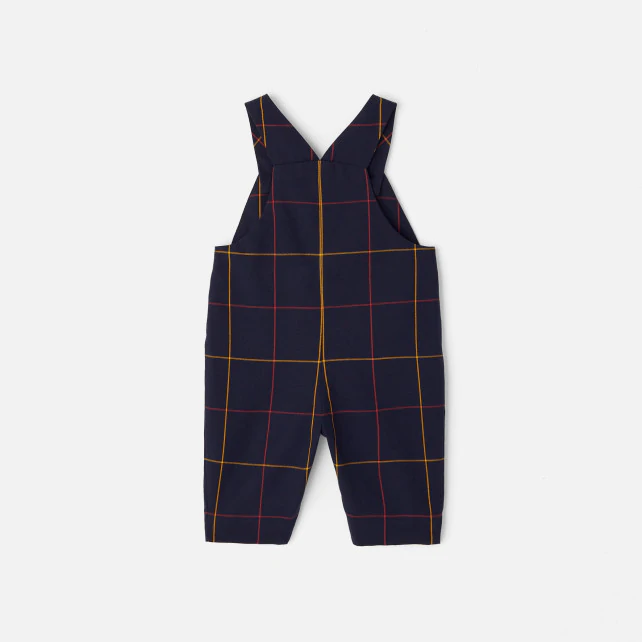 Baby boy checkered dungarees