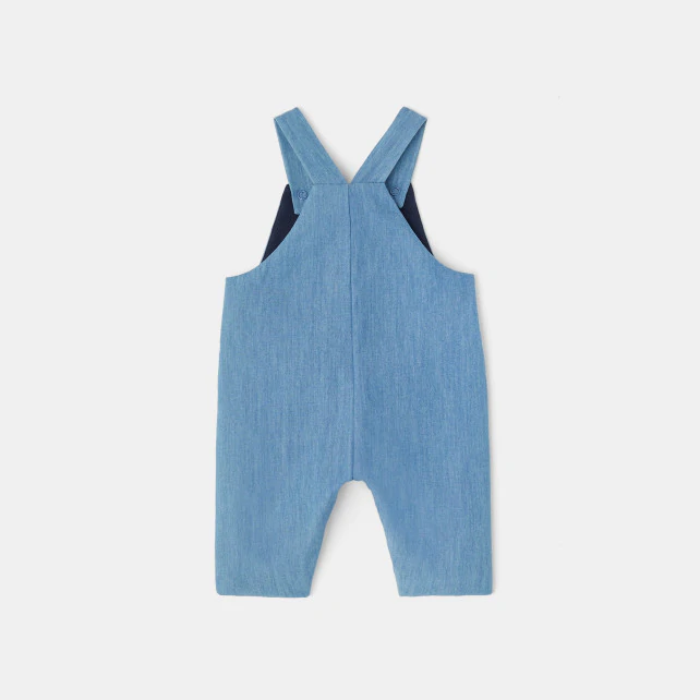 Baby boy dungarees in chambray