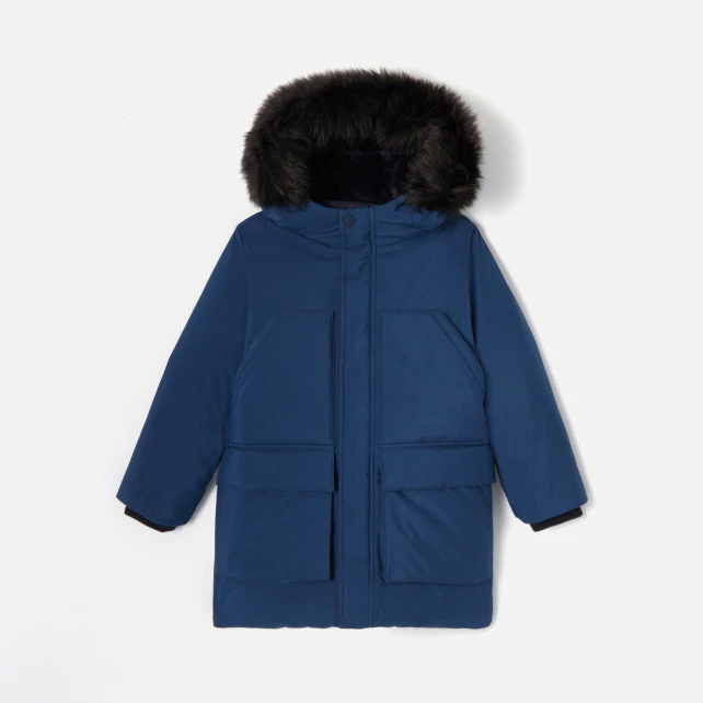 Boy long down jacket