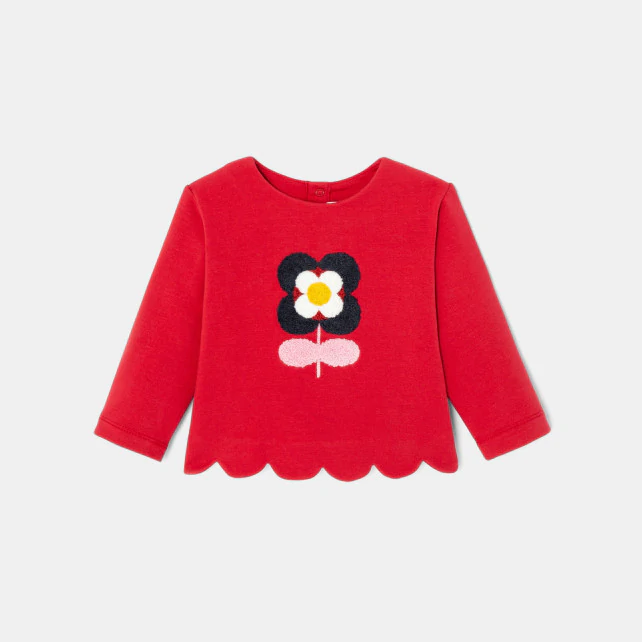 Baby girl fleece sweatshirt