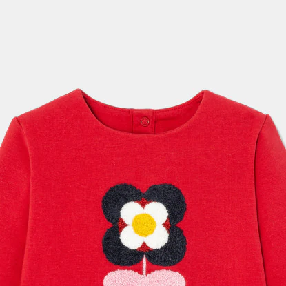 Baby girl fleece sweatshirt