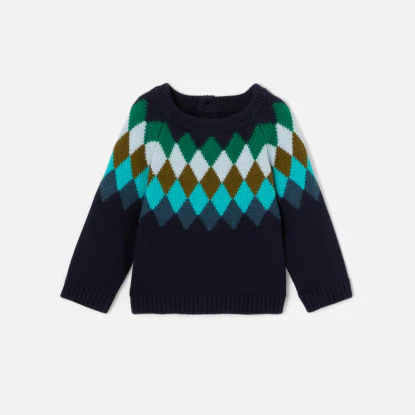 Baby boy jacquard jumper