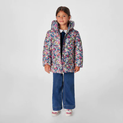 Girl Liberty print down jacket