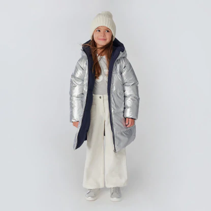 Girl reversible down jacket