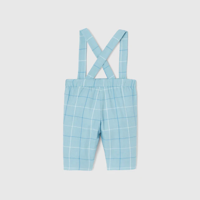 Baby boy checkered dungarees