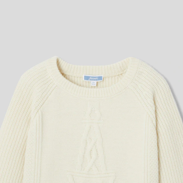 Boy decorative stitch jumper