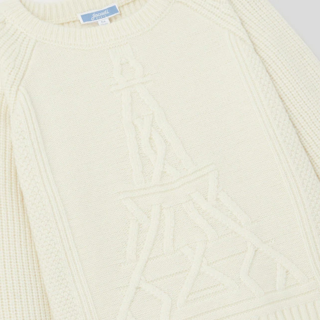 Boy decorative stitch jumper