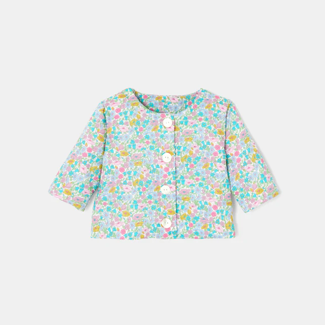 Baby girl Liberty fabric cardigan