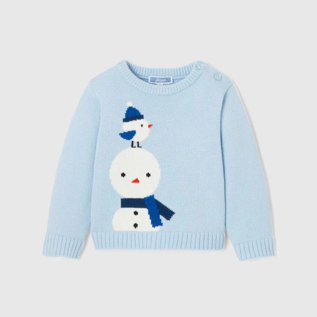 Baby boy playful intarsia jumper