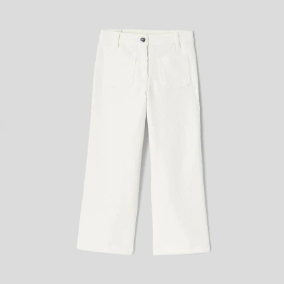 Girl flared velour trousers