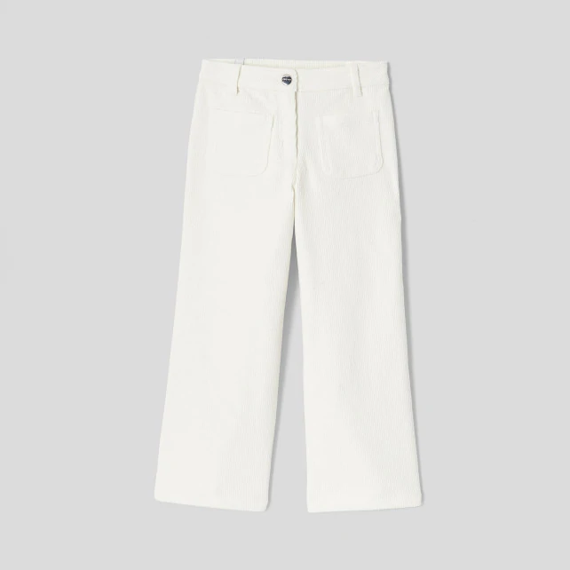 Girl flared velour trousers