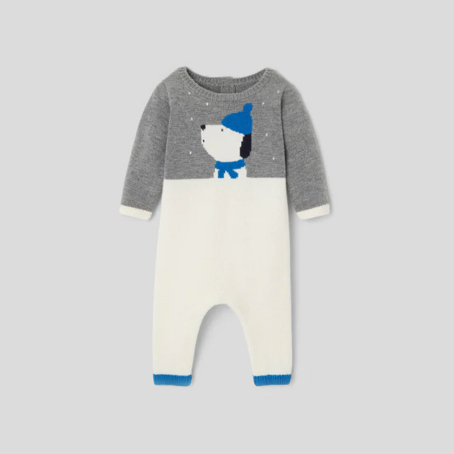 Baby boy knit onesie