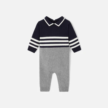 Baby boy knit onesie