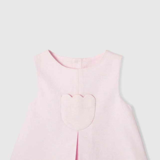 Baby girl dress in cotton piqué