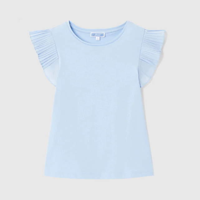 Girl t-shirt with ruffled sleeves