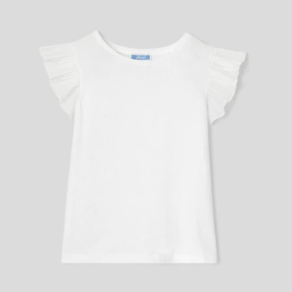 Girl t-shirt with ruffled sleeves