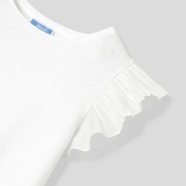 Girl t-shirt with ruffled sleeves