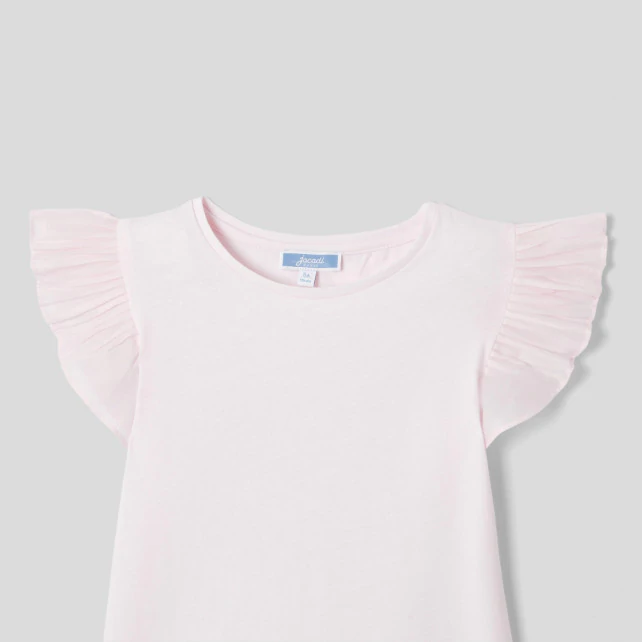 Girl t-shirt with ruffled sleeves