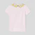 Girl Liberty fabric collar t-shirt