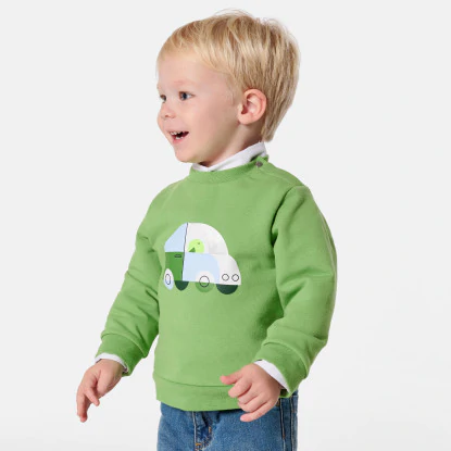 Baby boy sweatshirt with car print