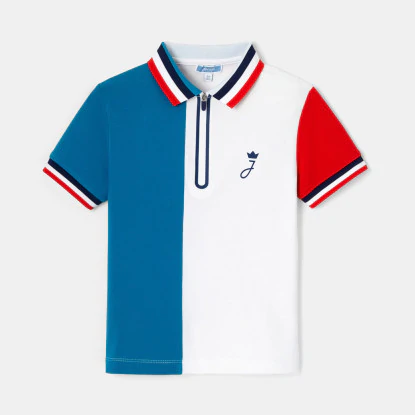 Boy colour block polo shirt