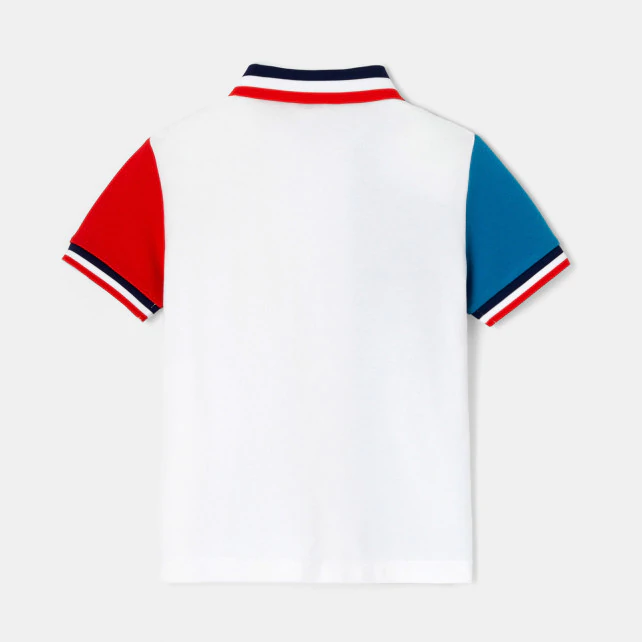 Boy colour block polo shirt