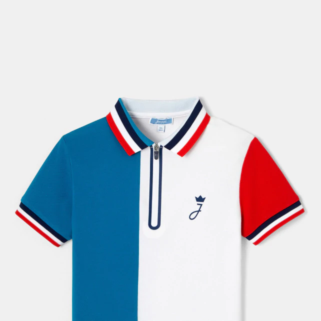 Boy colour block polo shirt