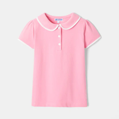 Girl Peter Pan collar polo shirt