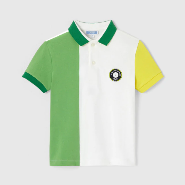 Boy colour block polo shirt