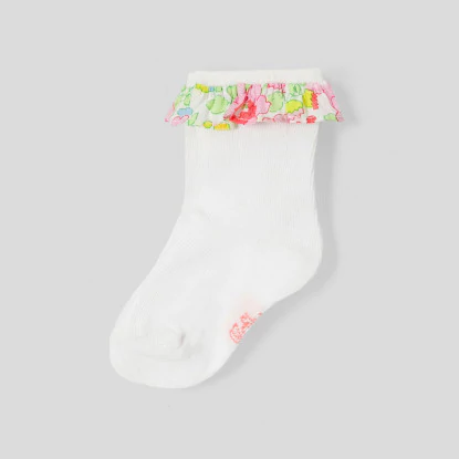 Baby girl socks with Liberty ruffle