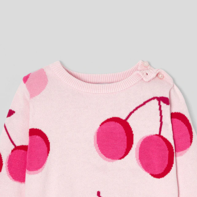 Baby girl Intarsia cherries jumper